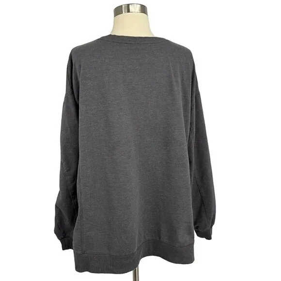 Wildfox Size M Easy Does It Sweatshirt Rainbow Grey Long Sleeve Comfort Women's - Picture 3 of 10
